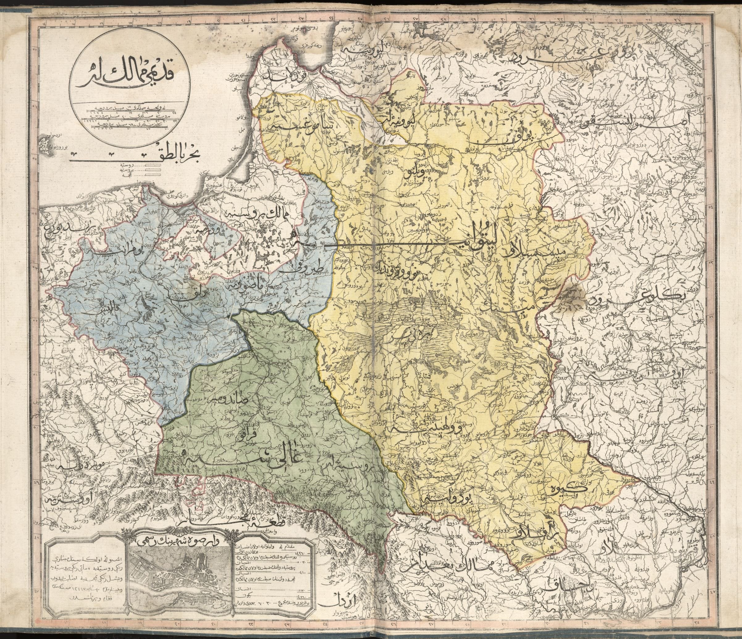 Lietuva-Lenkija (Lechistanas) 1803 metų Osmanų žemėlapyje